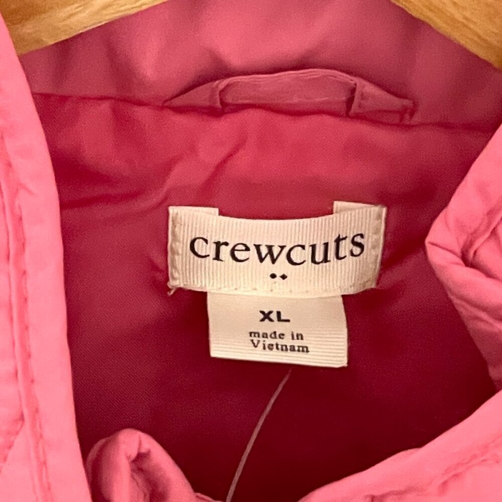NWT J. CREW CREWCUTS PINK QUILTED VEST, SIZE XL - Picture 8 of 10